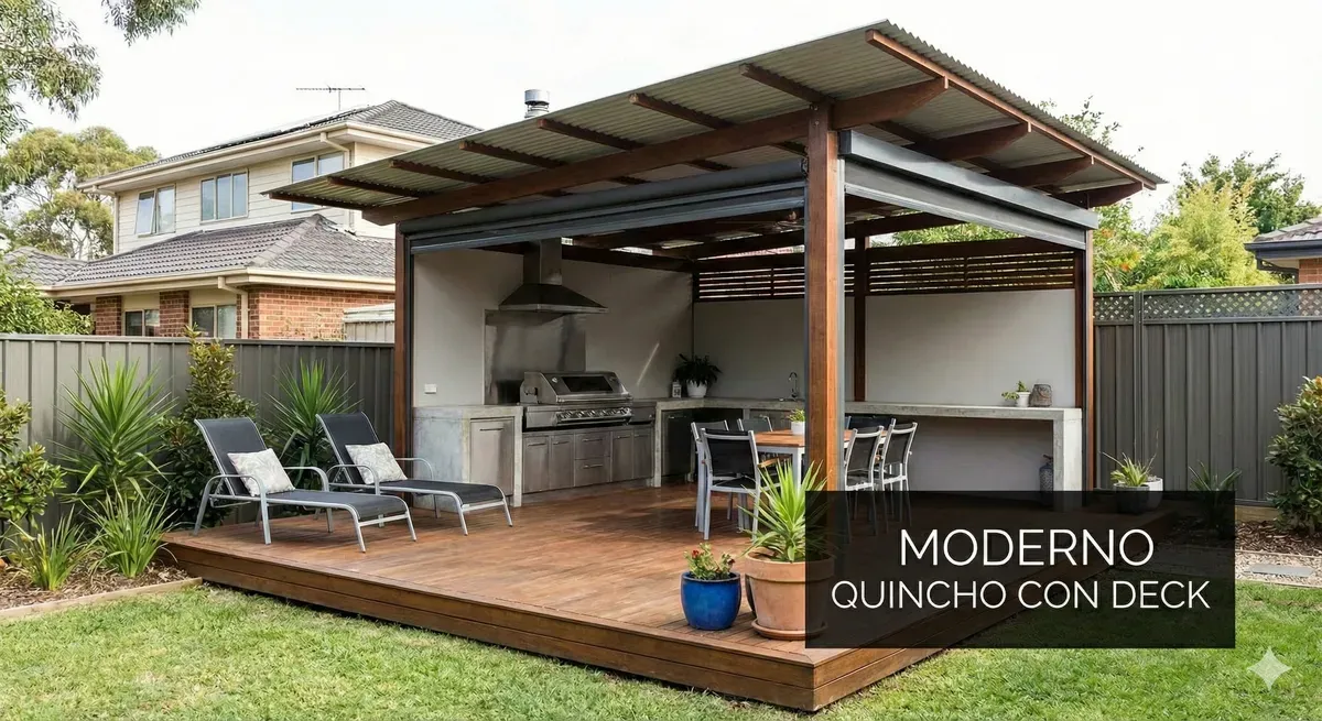 Quincho con deck